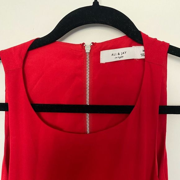 NWT Ali & Jay RED Bohemian Cut-out Hi-lo Maxi Dress SIZE M - Picture 8 of 12